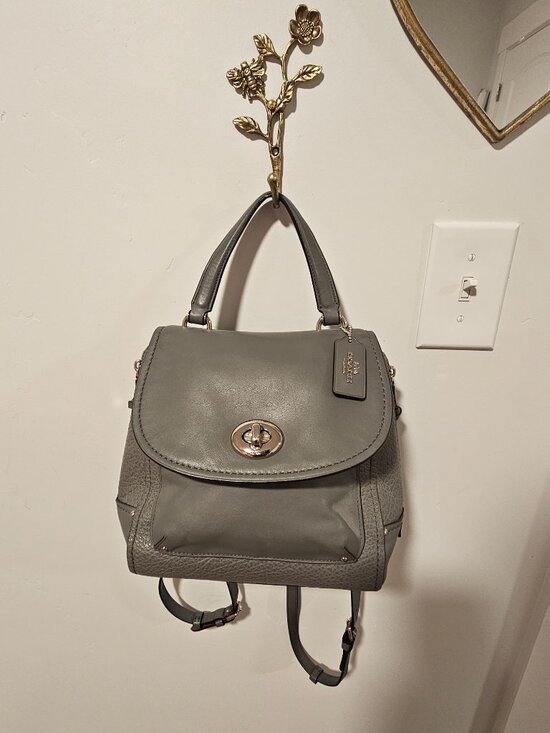 COACH Faye Convertible Backpack F30525 Heather Gray Leather main image 10